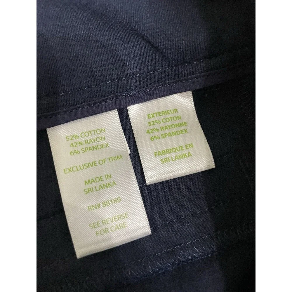 Lilly Pulitzer Navy Blue 2 Way Stretch Style #74610 Sz 6 Luxury Capri Pants